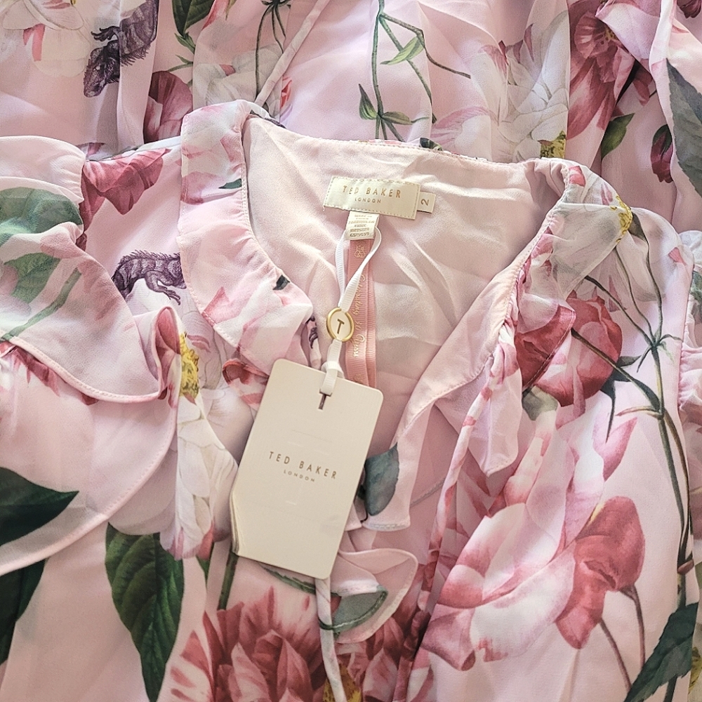 🍒NWT🍒 TED BAKER BABY PINK FLORAL DRESS